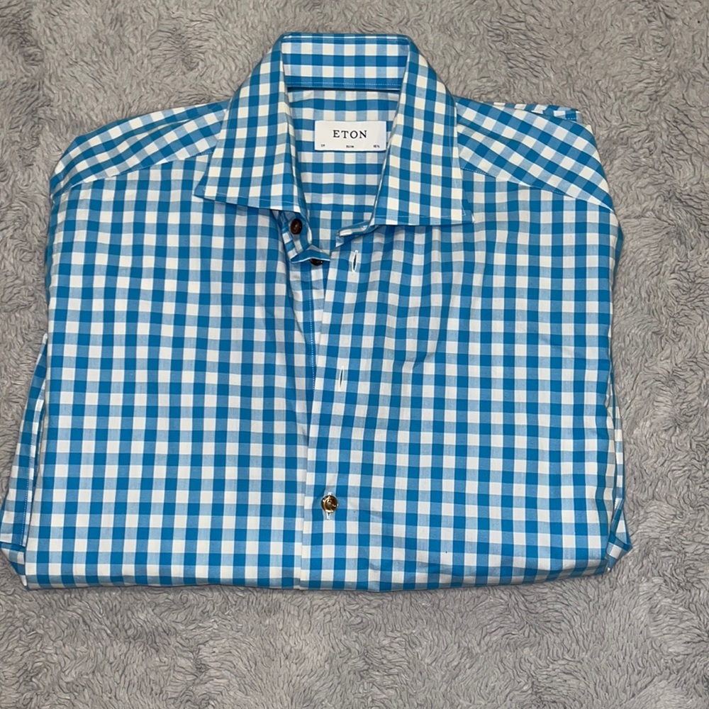 ETON Blue Flannel Slim Fit